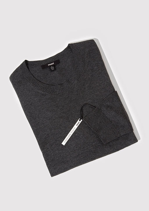 Bisiklet Yaka Antrasit Kazak - Mavi фото 7