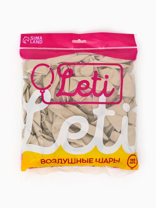 Воздушные шары латексные 12", цвет белый песок, набор 100 штук