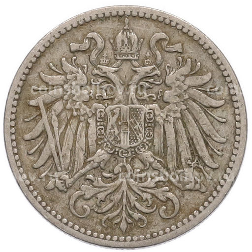 Монета 10 геллеров 1895 года Австрия