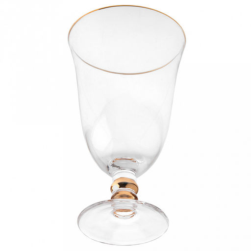 Жаклин Бокал стеклянный 550мл, д10см, h18см, тонкостенное, прозрачное стекло, отводка золотом (Китай) Цена указана за штуку. В коробке 4 штуки. - Домашняя мода фото 3