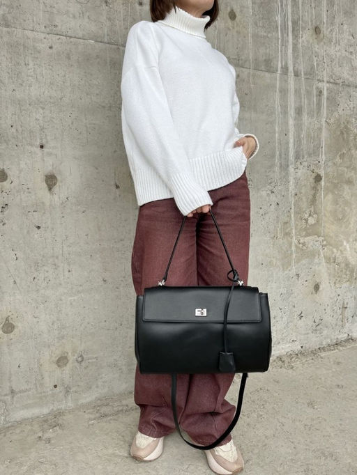 Женская кожаная сумка-портфель 8399-3 Черный - Sergio valentini фото 9