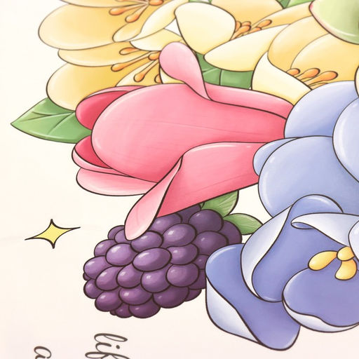 Наклейка интерьерная цветная Девочка с котиком и букетом, пластик, 2 листа, 30?90 см