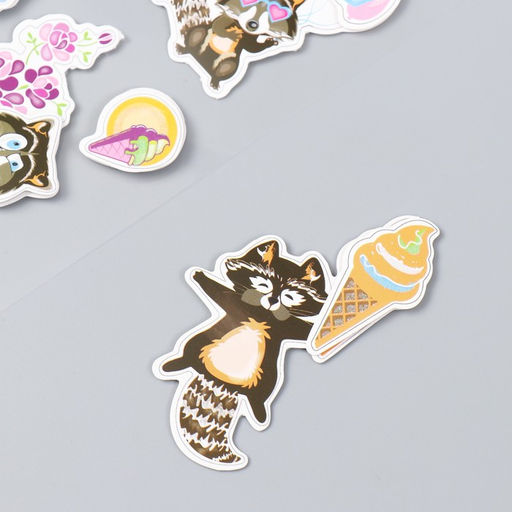 Наклейка картон 2 слоя Неугомонные еноты 17х12 см - Simaland фото 2