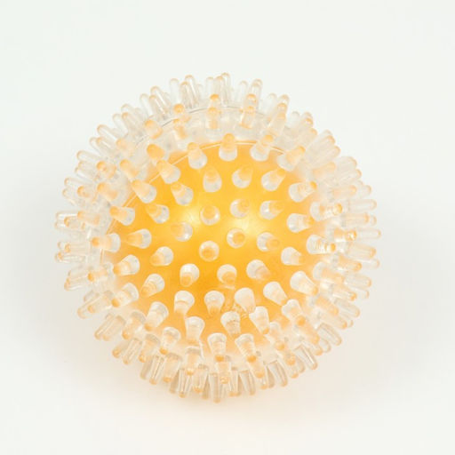 Игрушка для собак Мяч теннис 2 в 1, TPR+винил, 9,5 см, прозрачная/жёлтая - Пижон фото 2