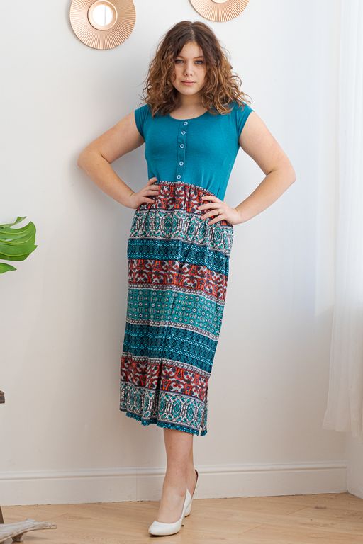 Сарафан женский из кулирки Лисандра бирюза - Амадэль фото 2