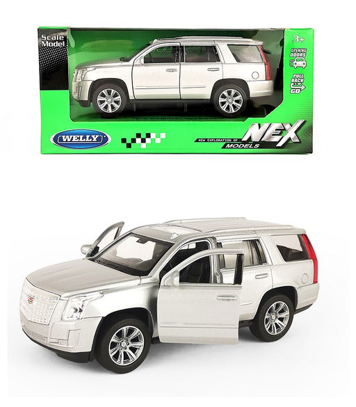 Welly. Машинка 1:32 "Cadillac Escalade" пруж. мех., серебряный арт.39894CW-S