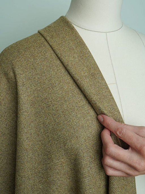 Шерсть пальтово-костюмная Твид цв.Оливково-песочный, ш.1.5м, шерсть-50%, п/э-50%, 370гр/м.кв - Купава фото 10