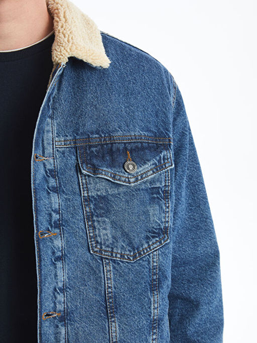 Standart Kal?p Erkek Jean Ceket