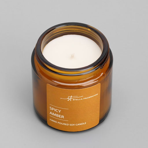 Ароматическая свеча в банке ST Spicy Amber, амбер, 90 г