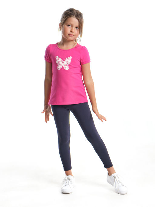 Комплект для девочки с лосинами UD 1728/22-7508 малина - Mini maxi фото 4