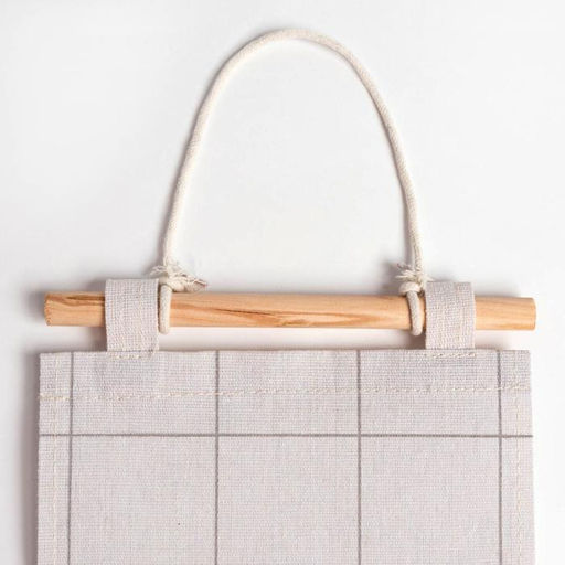 Кармашек текстильный Клетка 2 отделения, 20х41 см - Этель фото 3