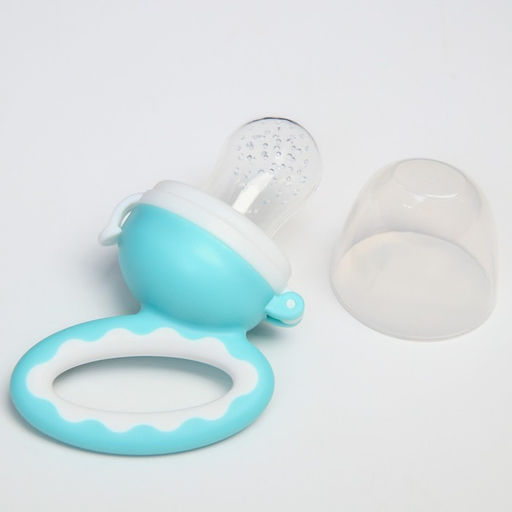 Ниблер для прикорма с силиконовой сеточкой «Колечко», цвет голубой