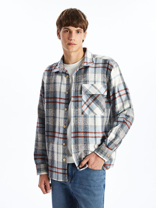 Regular Fit Uzun Kollu Ekose Erkek Oduncu G?mlek