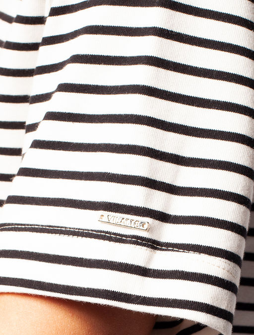 VILATTE / Футболка из эластичного хлопка с принтом-нашивкой  фото 3