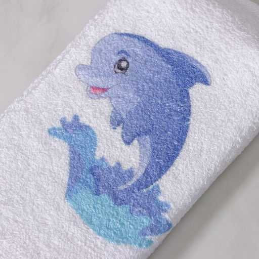 Цена за 2 шт. Мочалка-лента для тела хлопковая Доляна «Дельфин», 10.5×25 см