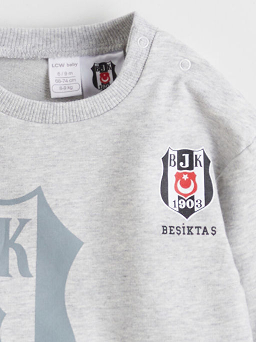 Be?ikta? Bask?l? Erkek ?ocuk Sweatshirt ve E?ofman Alt 2li