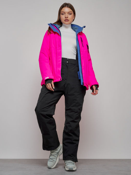 Горнолыжный костюм женский зимний розового цвета 005R - Chunmai фото 24
