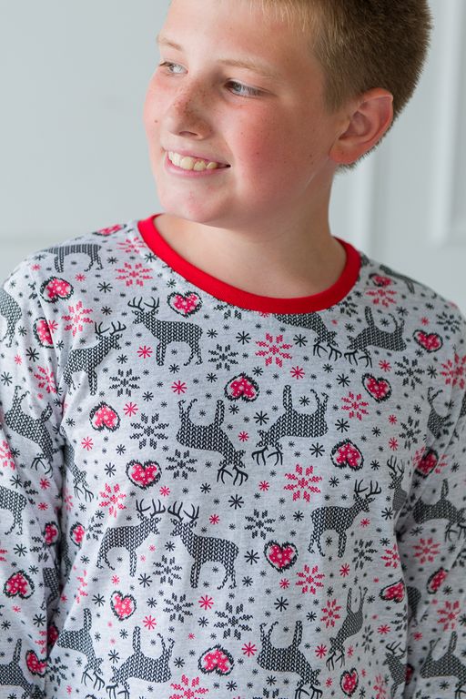 Пижама детская из джемпера и брюк из кулирки Олененок красный - Амадэль фото 6