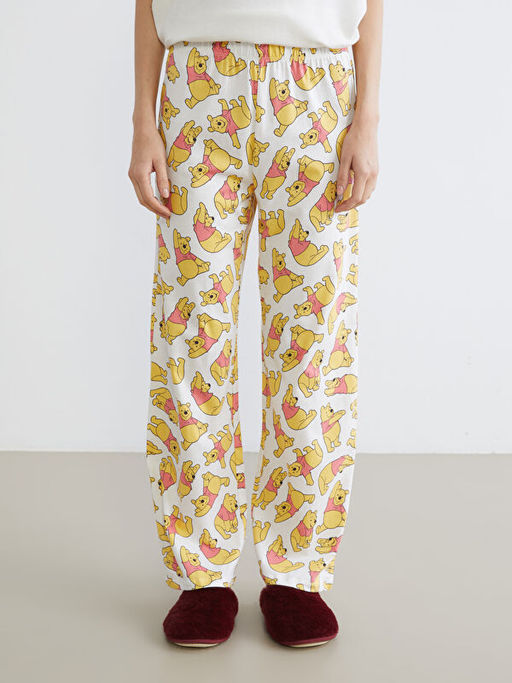 Winnie the Pooh Desenli Kad?n Pijama Alt