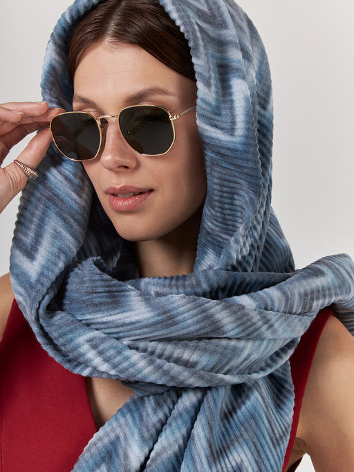 Большой, мягкий, тонкий и очень нежный двусторонний палантин с рисунком - Tantino фото 6