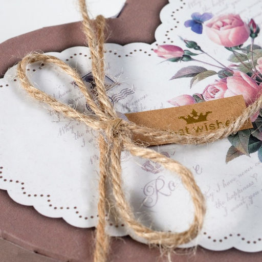 Набор подарочных коробок сердце 3 в 1, Пионы коричневый, 21?19?9 - 15.5?14?6 см