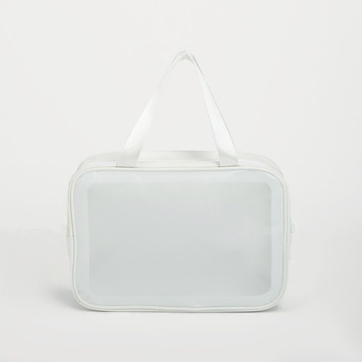 Косметичка-сумка на молнии для бассейна, большая, с ручками, с принтом Washbag, белая - Simaland фото 2