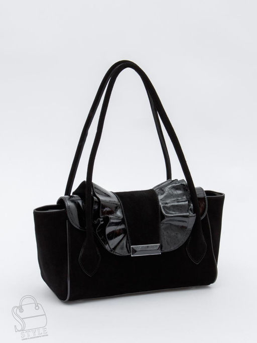 Сумка женская кожаная 2430-1Y black Polina&Eiterou