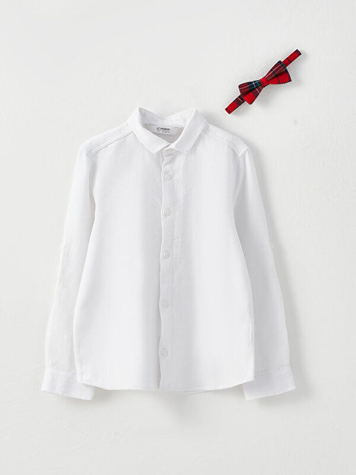 Basic Uzun Kollu Erkek ?ocuk G?mlek ve Papyon - Waikiki фото 2