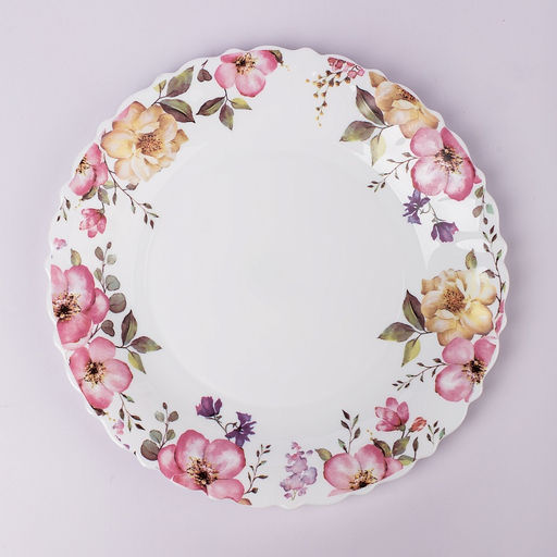 Тарелка обеденная круглая 25см. SILVIA (стеклокер) арт. RDP250-155 (114432)