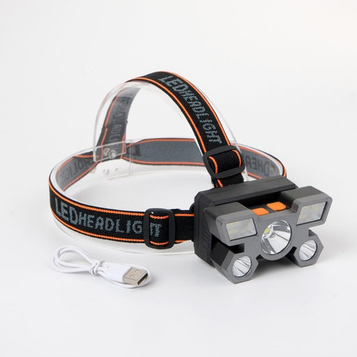 Фонарь налобный аккумуляторный, 1000 мАч, 5 Вт, 9 LED, 4 режима, USB - Simaland фото 3