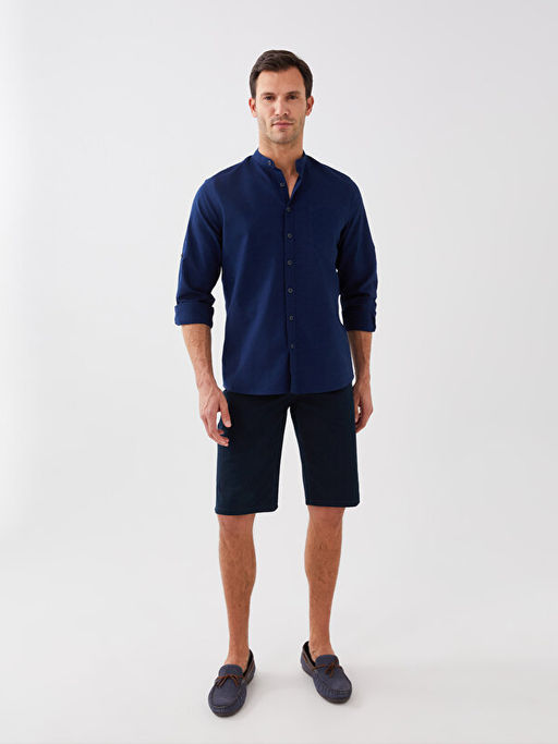 Standart Kal?p Gabardin Erkek Bermuda ?ort