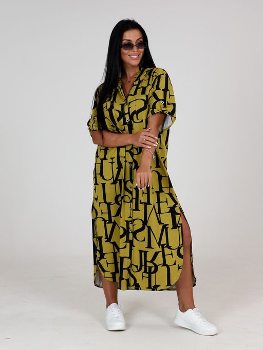 5116 ПЛАТЬЕ ЖЕНСКОЕ (Горчичный) - А-дина фото 3