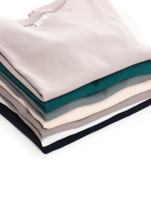 Футболка в рубчик 22-0210 персик