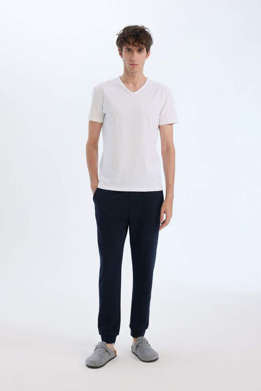 Slim Fit Dar Kesim V Yaka Basic Duz Ust - Defacto фото 3