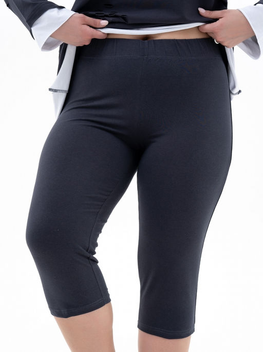 Бриджи хлопок 95%, лайкра 5%,темно-серые - Binita фото 12