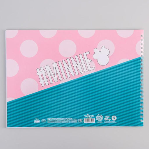 Цена за 2 шт. Альбом для рисования А4, 40 листов 100 г/м², на пружине, «Минни Маус»