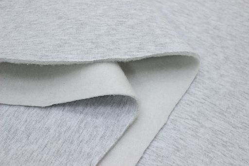 Футер 3-х нит. начес цв.Св.серый меланж, ш.1.83м, Пенье, хлопок-65% п/э-35%, 350гр/м.кв - Купава фото 2