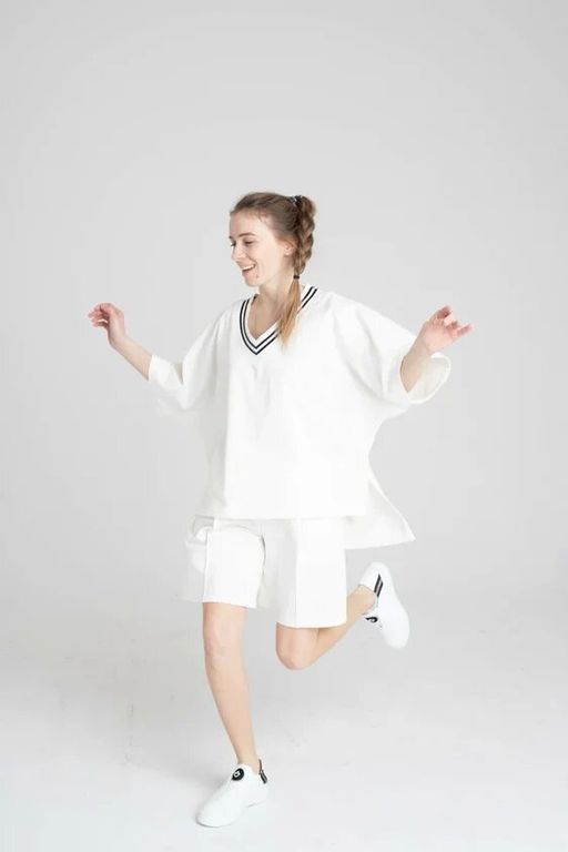 95% хлопок, 5% лайкра. Костюм цвет молочный - Knitka wear фото 3