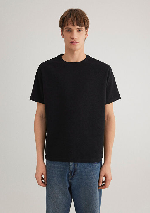 Siyah Tisort - Mavi фото 3