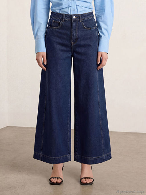 Wideleg Kad?n Jean Pantolon