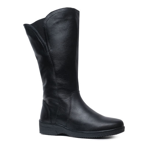 5B1371 Женские сапоги на танкетке нат.кожа нат.мех+шерсть ТЭП - Юничел фото 4