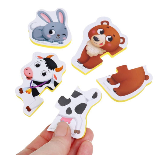 Пазлы мягкие, игрушка для ванной в сетке Крошка Я