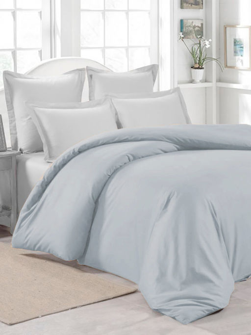 Пододеяльник Полисатин гладкокрашенный - Светло-серый 150х215