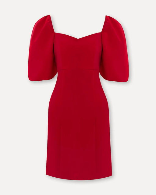 Приталенное платье с рукавами-буф - Incity фото 5