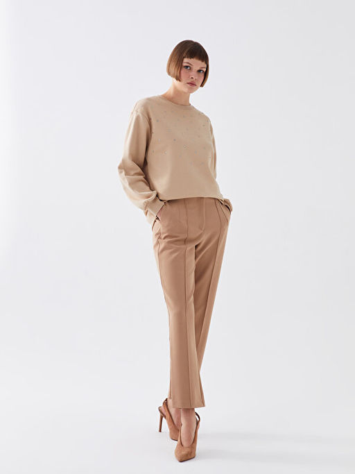 Dar Fit Diki? Detayl? Kad?n Pantolon