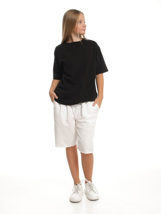 Шорты Багги спортивные для девочки 22-2080 белый - Mini maxi фото 6