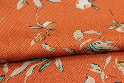 БРАК(цена снижена) Плательная вискоза Грета цв.оранжево-терракотовый, ш.1.48м, вискоза-100% - Купава фото 2