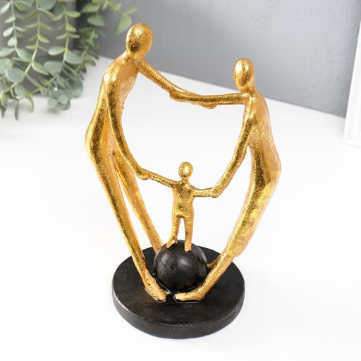 Фигурка полистоун «Сила в единстве», золото, 12×17.5×26.5 см