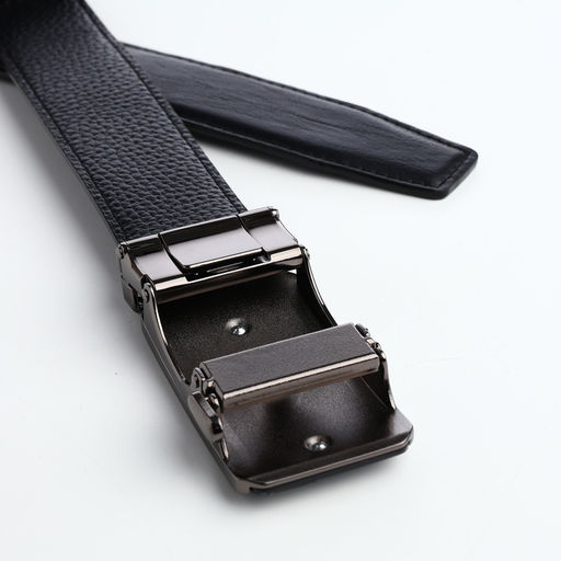 Ремень мужской, ширина 3.6 см, длина 120 см, натуральная кожа, пряжка автомат, чёрный