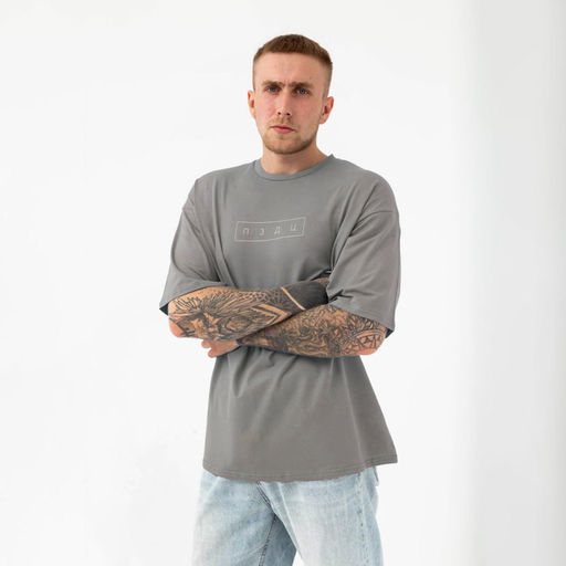 Футболка KAFTAN «пздц», серый, р. 56
